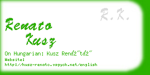 renato kusz business card